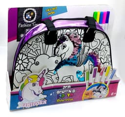 תיק פאייטים עם ציור מתחלף - חד קרן באטרקציה אונליין