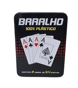 חבילת קלפים פלסטיק בקופסה פחאטרקציה מהיבואן לצרכן