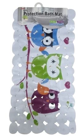 שטיח גומי לאמבטיה למניעת החלקה בדגמי ינשופים באתר אטרקציה