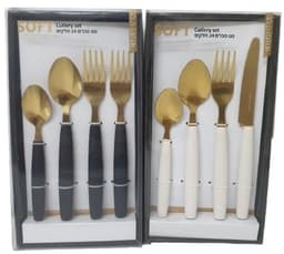 סט סכום 24 חלקים זהב בשילוב שחור / לבן רק באטרקציה