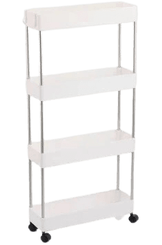 עגלת איחסון 4 מדפים צרה על גלגלים מידות: 39.5/14.5/89 ס"מ באתר אטרקציה מהיבואן לצרכן