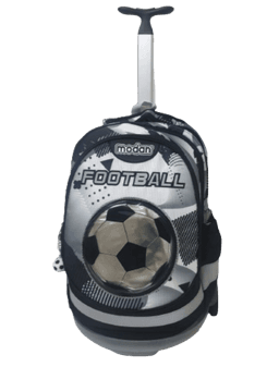 תיק טרולי כדורגל לבן באטרקציה אונליין מהיבואן לצרכן