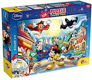 פאזל 108 חלקים - מיקי מאוס וחברים בלשים באטרקציה מהיבואן לצרכן