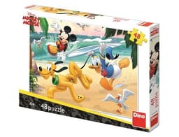פאזל 48 חלקים - מיקי ביום ספורט באתר אטרקציה מהיבואן לצרכן