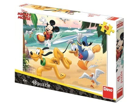 פאזל 48 חלקים - מיקי ביום ספורט באתר אטרקציה מהיבואן לצרכן