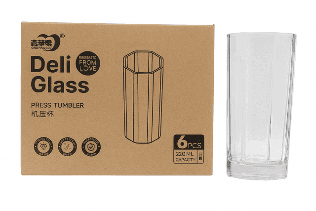 6 כוסות זכוכית גידי גוב אוקטגון משושה קונים רק באטרקציה מהיבואן לצרכן