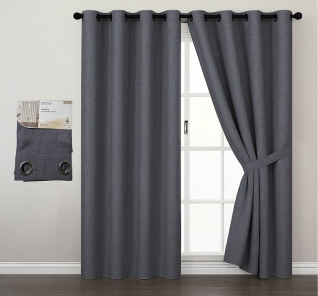 וילון לסלון 140X240 ס"מ - דגם פריז אפור קונים רק באטרקציה מהיבואן לצרכן