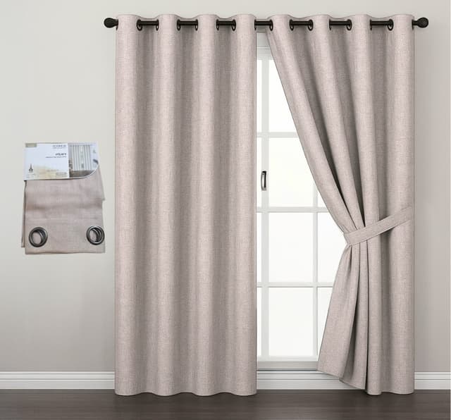 וילון לסלון 140X240 ס"מ - דגם פריז מוקה קונים רק באטרקציה מהיבואן לצרכן