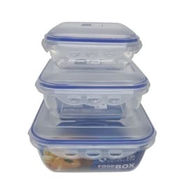 סט 3 קופסאות אחסון מרובעות עם סגירה הרמטית קונים רק באטרקציה מהיבואן לצרכן