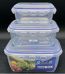 סט 3 קופסאות איכותיות מלבניות סגירה הרמטית קונים רק באטרקציה מהיבואן לצרכן