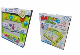 לוח מחיק מגנטי צבעוני / שחור לבן רק באטרקציה.