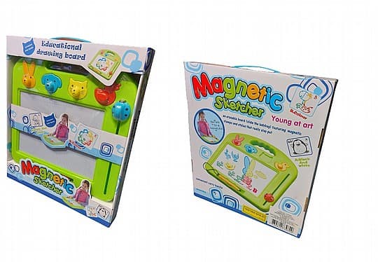 לוח מחיק מגנטי צבעוני / שחור לבן רק באטרקציה.