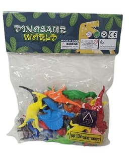 24 דינוזאורים קטנים צבעוניים מגומי קשיחבשקית באתר אטרקציה