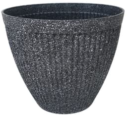 בית עציץ פלסטיק דגם פסים בצבע אפור שיש כ-43X36 ס"מ קונים רק באטרקציה מהיבואן לצרכן