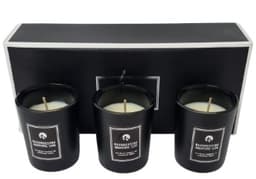 סט 3 נרות ריחניים בכוס שחורה רק באטרקציה.