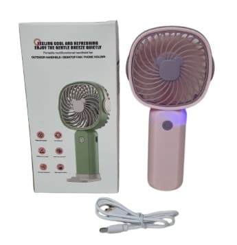 מאוורר ידני עם תאורה נטען ירוק / ורוד קונים רק באטרקציה מהיבואן לצרכן