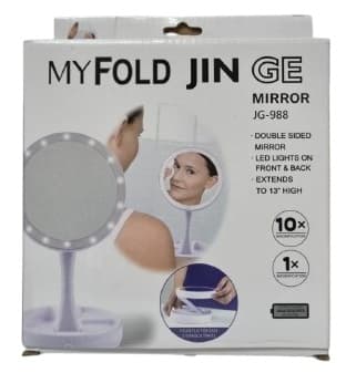 מראה דו צדדית מתקפלת עם תאורת לד נטענת קונים רק באטרקציה מהיבואן לצרכן