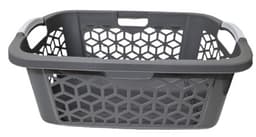 גיגית מלבנית מחוררת עם ידיות - לבן / אפור רק באטרקציה.