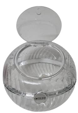 קופסא עגולה אקריליק מהודרת לאחסון נפתחת בלחיצה באטרקציה.