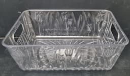 קערת הגשה אקריליק מעוצבת עם ידיות 25.5X18 גובה 9 ס"מ רק באטרקציה.