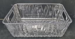 קערת הגשה אקריליק מעוצבת עם ידיות 29X22 גובה 9.5 ס"מ באטרקציה.