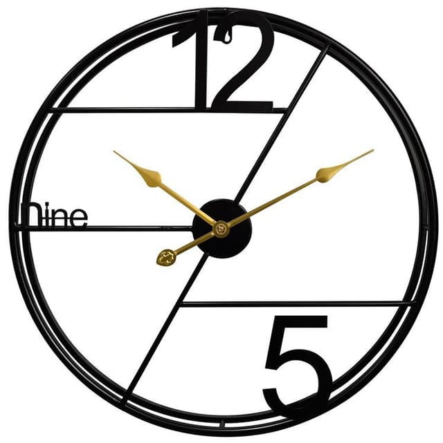 שעון קיר דקורטיבי ממתכת קוטר כ- 60 ס"מ קונים רק באטרקציה