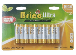 מארז 10 סוללות בריקו