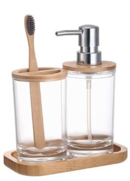 סט כוס למברשות ודיספנסר עם מגשאתר אטרקציה מהיבואן לצרכן