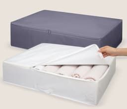 ארגונית בד תא אחד 71X51X18 ס"מ - לבן / אפור רק באטרקציה.