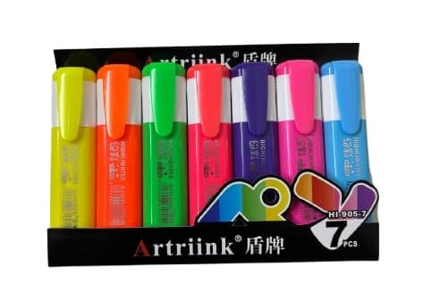 חבילת 7 טושים זוהרים עבים ואיכותיים קונים רק באטרקציה מהיבואן לצרכן