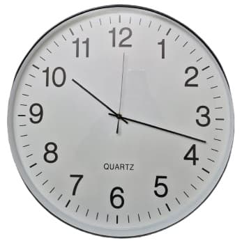 שעון קיר 50 ס"מ מנגנון שקט - שחור רק באטרקציה