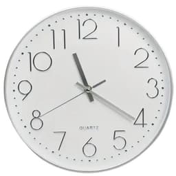 שעון קיר 35 ס"מ מנגנון שקט - לבן רק באטרקציה