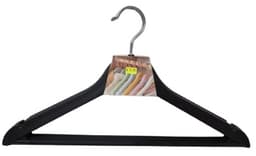 חבילה 3 קולבים פלסטיק דמוי עץ - שחור קונים רק באטרקציה מהיבואן לצרכן