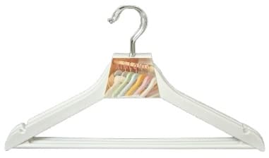 חבילה 3 קולבים פלסטיק דמוי עץ - לבן קונים רק באטרקציה מהיבואן לצרכן