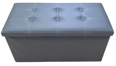 הדום מלבני דמוי עור מרופד אפור 77X39 גובה 37 ס"מ קונים רק באטרקציה מהיבואן לצרכן