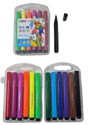 חבילה 12 טושים צבעוניים איכותיים במזוודה קונים רק באטרקציה מהיבואן לצרכן