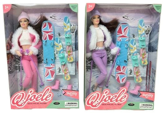 בובת אופנה עם גלשני סקי רק באטרקציה