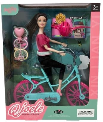 בובת אופנה עם אופניים רק באטרקציה