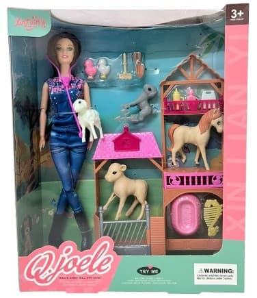 בובת אופנה וטרינרית עם חיות רק באטרקציה