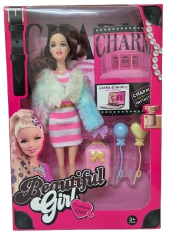 בובת אופנה עם מזוודה רק באטרקציה