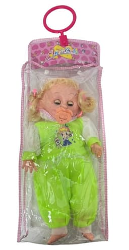 בובה בוכה צוחקת ומדברת עם מוצץ 38 ס"מ - במבחר צבעים קונים רק באטרקציה מהיבואן לצרכן