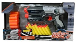 אקדח חצים עם 14 חצים מספוג ומחסנית רק באטרקציה