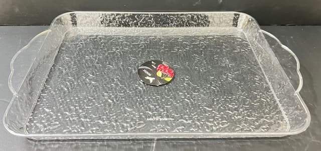 מגש אקריליק מלבני מעוצב עם ידיות 50X32 ס"מ קונים רק באטרקציה מהיבואן לצרכן