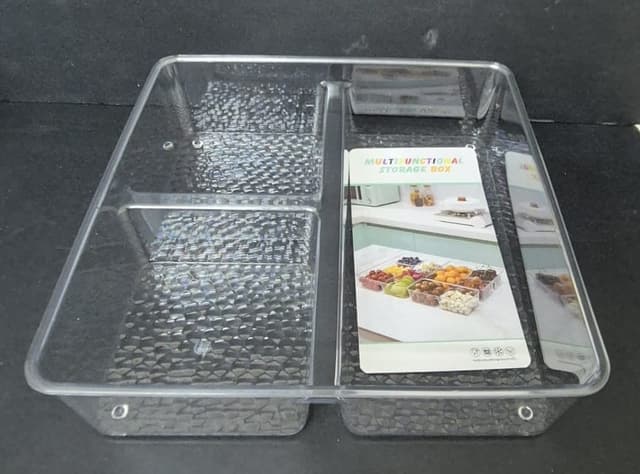 מגש אקריליק מרובע מחולק 20X5 ס"מ קונים רק באטרקציה מהיבואן לצרכן