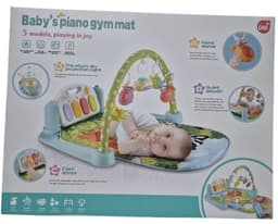 משטח פעילות עם קשת רעשנים ופסנתר מוזיקלי דגם חיות