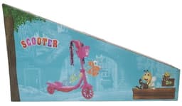 קורקינט 3 גלגלים מנגן ומדליק אורות - ורוד רק באטרקציה