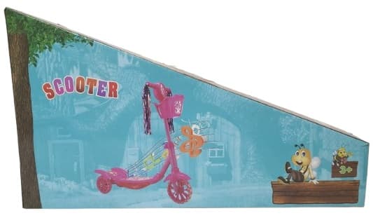 קורקינט 3 גלגלים מנגן ומדליק אורות - ורוד רק באטרקציה