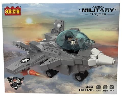 משחק הרכבה COGO מטוס צבאי 265 חלקים רק באטרקציה