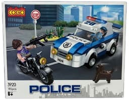 משחק הרכבה COGO מכונית משטרה 185 חלקים רק באטרקציה