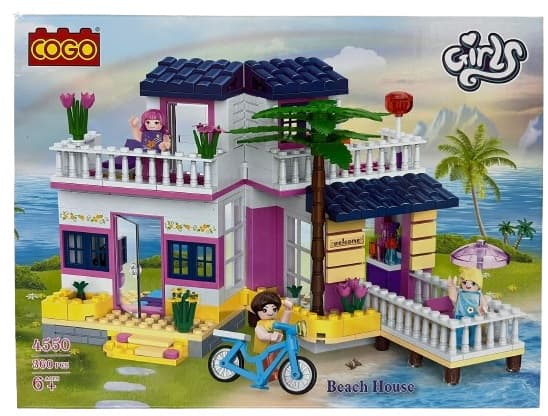 משחק הרכבה COGO בית על הים 360 חלקים קונים רק באטרקציה מהיבואן לצרכן